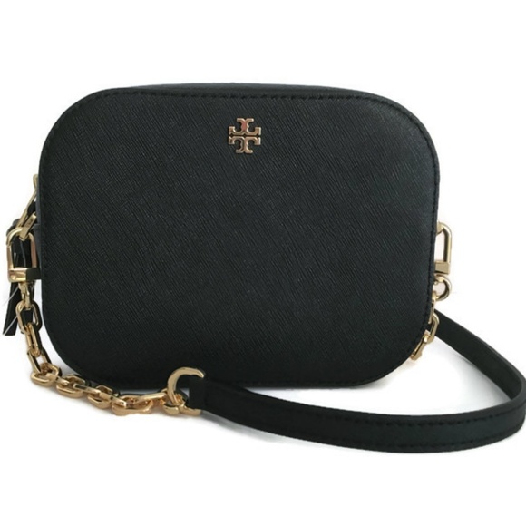 Tory Burch Handbags - TORY BURCH Emerson Round Crossbody ~ Black Leather